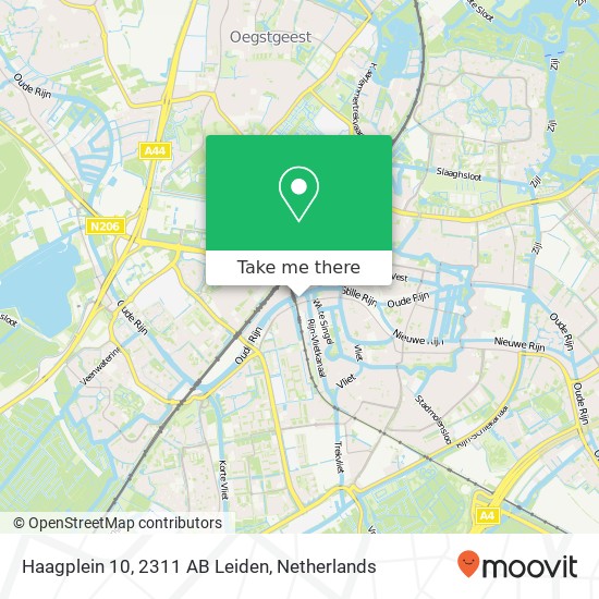 Haagplein 10, 2311 AB Leiden map