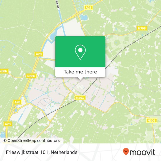 Frieswijkstraat 101, 3861 BK Nijkerk map