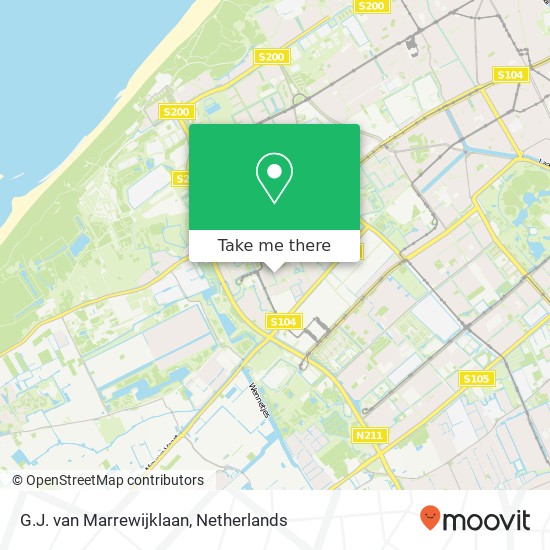 G.J. van Marrewijklaan, 2552 JH Den Haag map