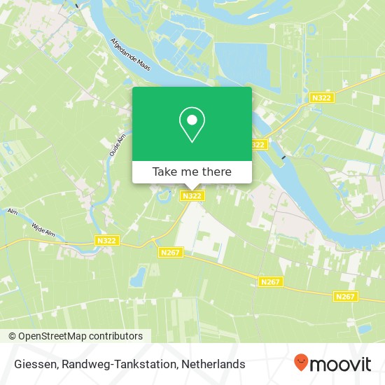Giessen, Randweg-Tankstation Karte