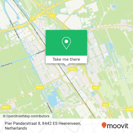 Pier Panderstraat 8, 8442 ES Heerenveen map