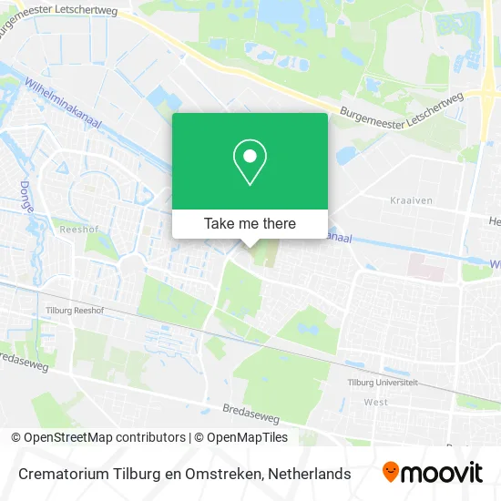 Crematorium Tilburg en Omstreken map