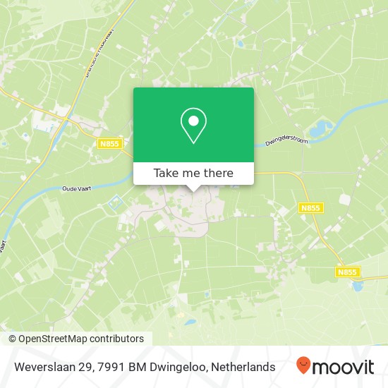 Weverslaan 29, 7991 BM Dwingeloo map