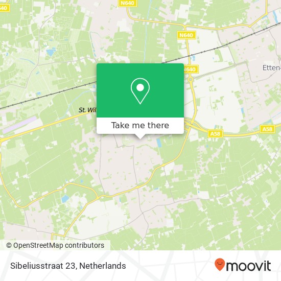Sibeliusstraat 23, 4711 AG Sint Willebrord Karte