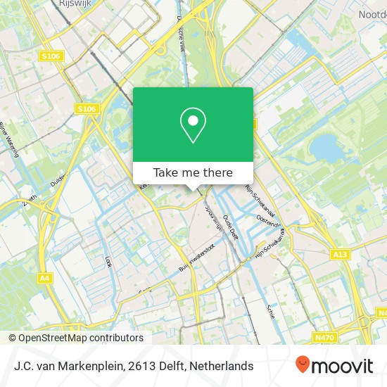 J.C. van Markenplein, 2613 Delft map