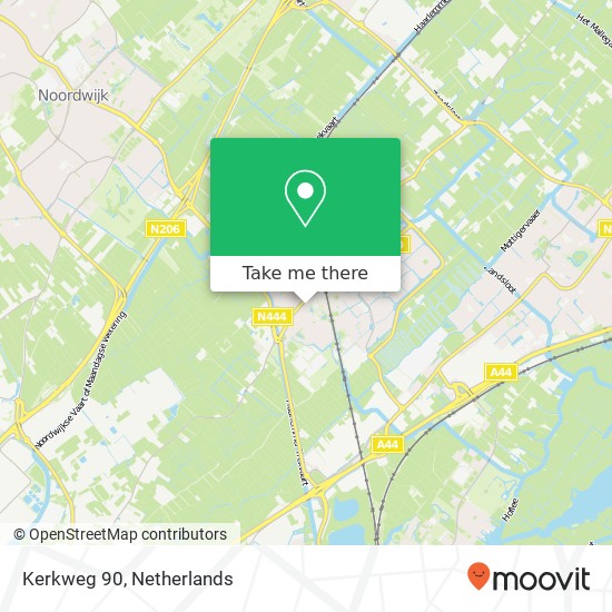 Kerkweg 90, 2215 KM Voorhout Karte