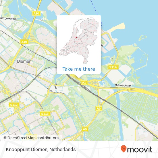 Knooppunt Diemen, 1111 Diemen Karte