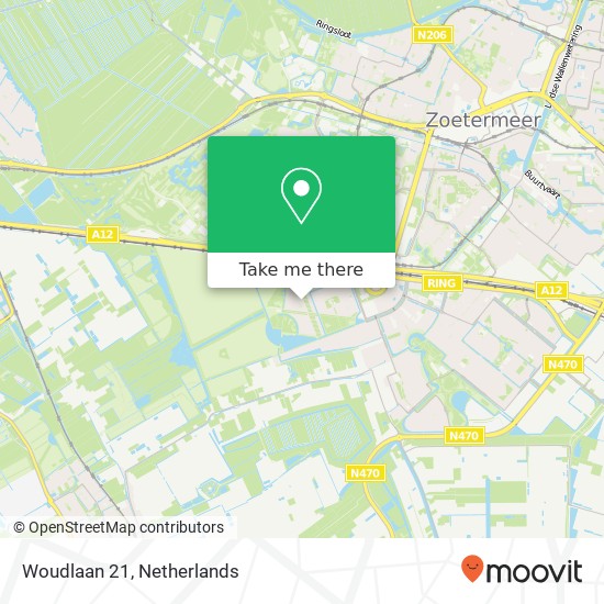 Woudlaan 21, 2719 JJ Zoetermeer map