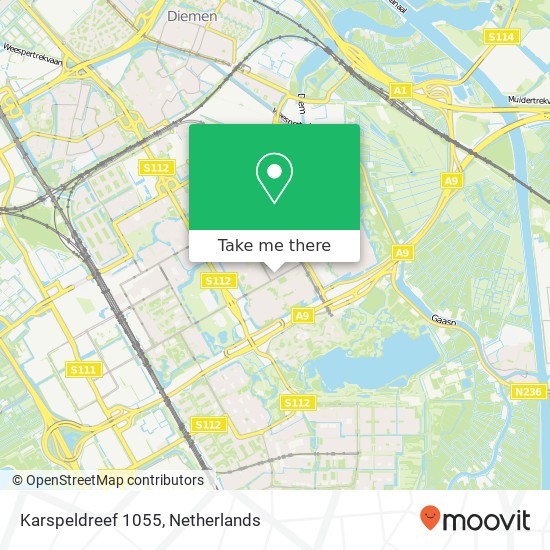 Karspeldreef 1055, 1104 SE Amsterdam map