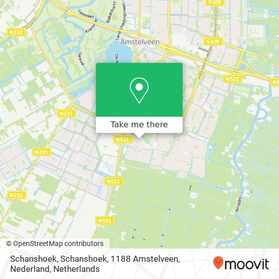 Schanshoek, Schanshoek, 1188 Amstelveen, Nederland map