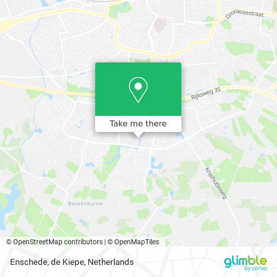 Enschede, de Kiepe map