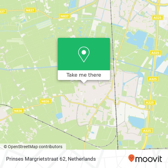 Prinses Margrietstraat 62, 6661 WZ Elst Karte