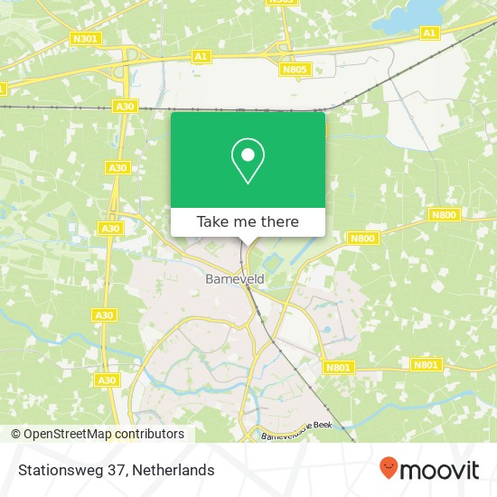 Stationsweg 37, 3771 VC Barneveld map