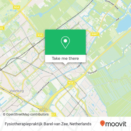 Fysiotherapiepraktijk Barel-van Zee, Voorburgseweg 39A map