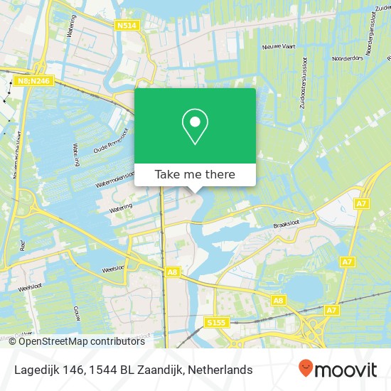 Lagedijk 146, 1544 BL Zaandijk Karte