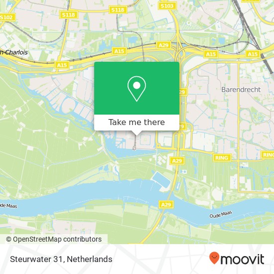 Steurwater 31, 2993 DE Barendrecht map