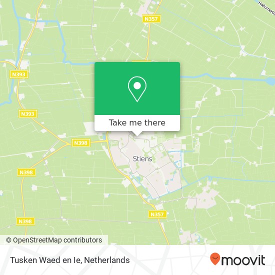 Tusken Waed en Ie, Popelierstrjitte 1 map