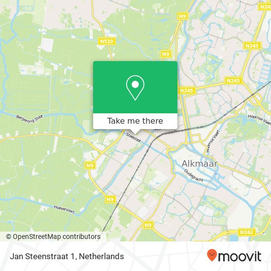 Jan Steenstraat 1, 1816 CT Alkmaar map