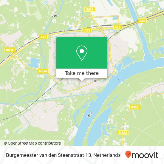 Burgemeester van den Steenstraat 13, 4001 VS Tiel map