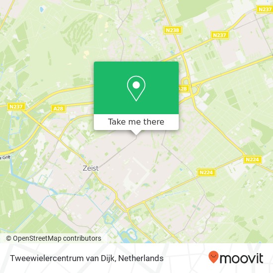 Tweewielercentrum van Dijk, Panweg 4 Karte