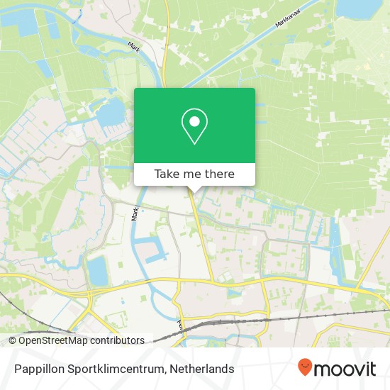 Pappillon Sportklimcentrum, Terheijdenseweg 500 map