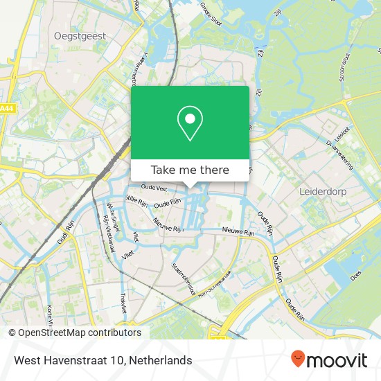 West Havenstraat 10, 2312 LZ Leiden map