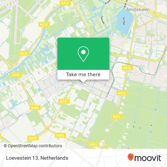 Loevestein 13, 1187 DL Amstelveen map