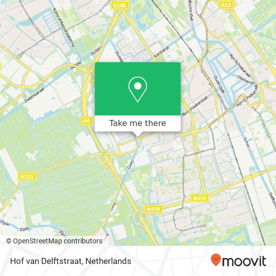Hof van Delftstraat, 2635 CC Den Hoorn map
