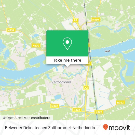 Belweder Delicatessen Zaltbommel, Gamerschestraat 39 map