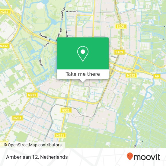 Amberlaan 12, 1185 RL Amstelveen map