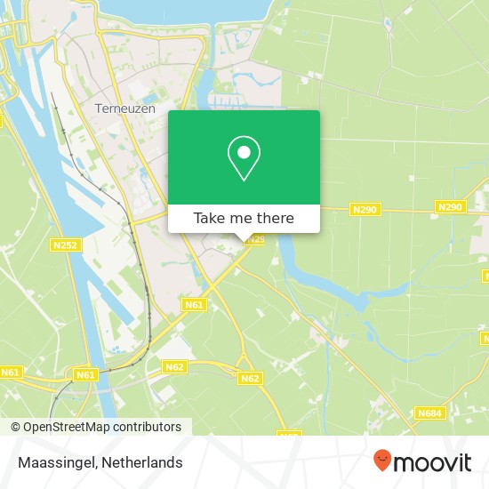 Maassingel, Maassingel, 4535 Terneuzen, Nederland Karte