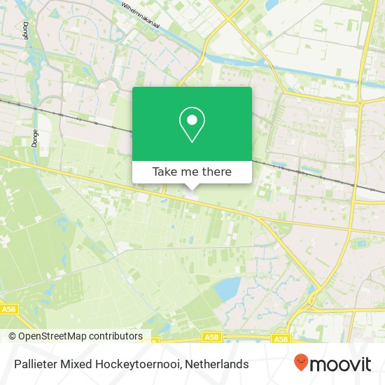 Pallieter Mixed Hockeytoernooi, Bredaseweg 447 map