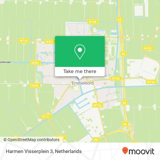 Harmen Visserplein 3, 8302 BW Emmeloord map