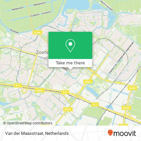 Van der Maasstraat, 2722 Zoetermeer map
