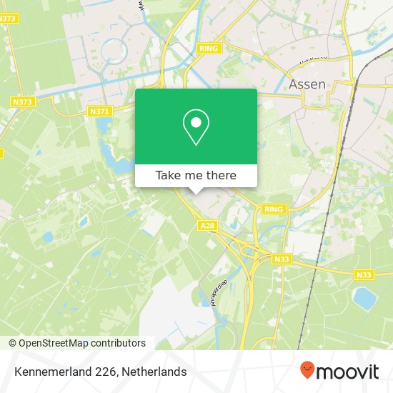 Kennemerland 226, 9405 LR Assen map