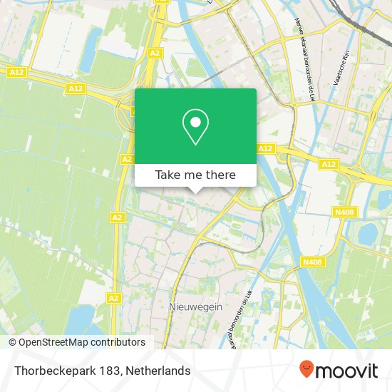 Thorbeckepark 183, Thorbeckepark 183, 3437 JT Nieuwegein, Nederland Karte