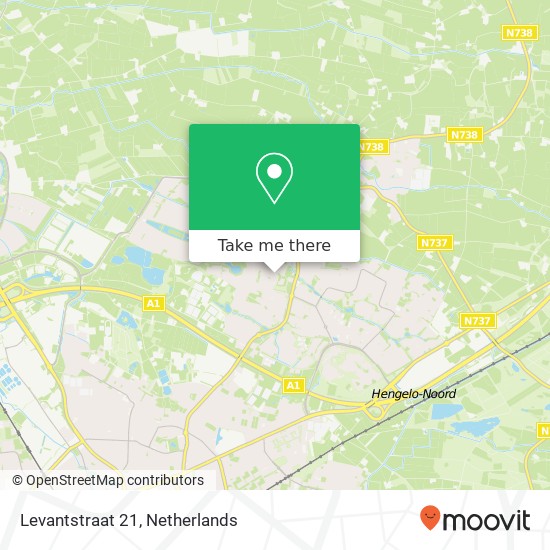 Levantstraat 21, 7559 CG Hengelo map