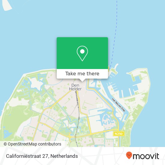 Californiëstraat 27, 1781 GP Den Helder Karte