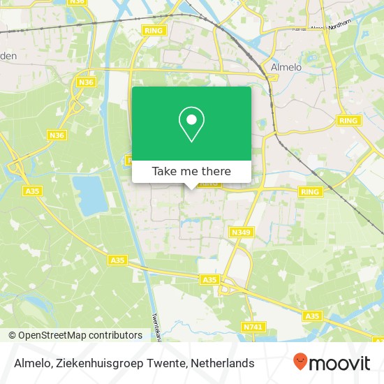 Almelo, Ziekenhuisgroep Twente Karte
