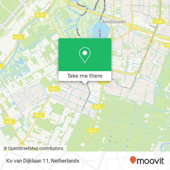 Ko van Dijklaan 11, 1187 RZ Amstelveen map