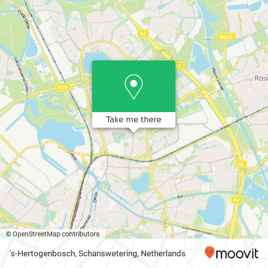 's-Hertogenbosch, Schanswetering Karte