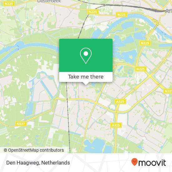 Den Haagweg, 6843 MN Arnhem map