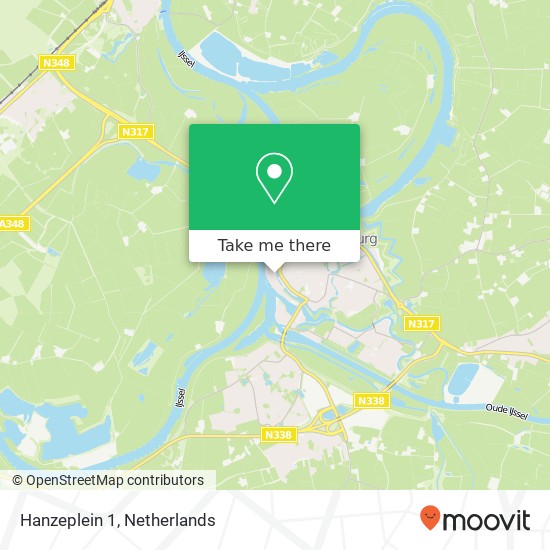 Hanzeplein 1, 6981 LD Doesburg map