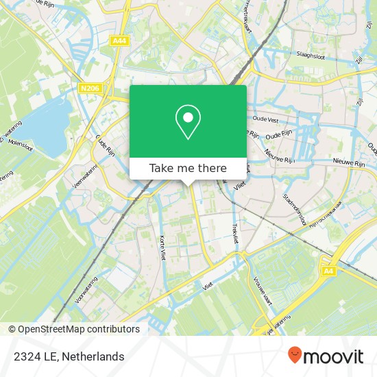 2324 LE, 2324 LE Leiden, Nederland map
