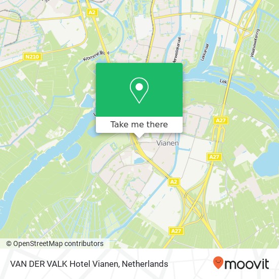 VAN DER VALK Hotel Vianen, Prins Bernhardstraat 75 map