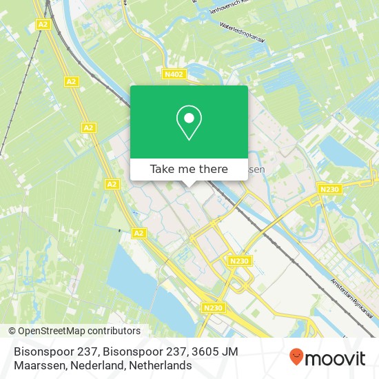 Bisonspoor 237, Bisonspoor 237, 3605 JM Maarssen, Nederland map