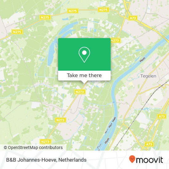 B&B Johannes-Hoeve, Napoleonsbaan Noord 8 map