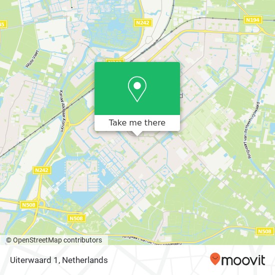 Uiterwaard 1, Uiterwaard 1, 1703 MB Heerhugowaard, Nederland map