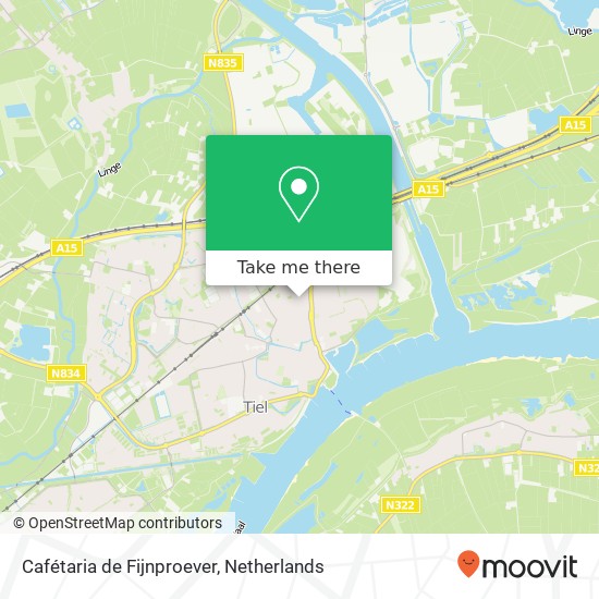 Cafétaria de Fijnproever, Hogestraat 55 map