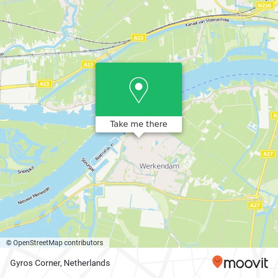 Gyros Corner, Hoogstraat 91 map